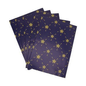 Unique Bargains Gift Wrap Paper Glossy Coated Paper 27.56 x 19.69" 5 Pcs - 1 of 4