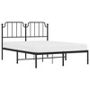vidaXL Metal Bed Frame with Headboard Black 59.1 in.x78.7 in. - 3 of 4