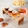 True Beer Flight Set, Four 5 oz Tasting Glasses, Wooden Flight Board, Beer Tasting Set, Beige Finish - 3 of 4