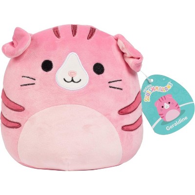 Squishmallows Original 8-Inch Geraldine The Pink Cat - Official Jazwares Plush - Collectible Kitty Stuffed Animal Toy - Gift for Kids, Girls & Boys