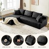 106" Modular Cloud Sectional Sofa - L-Shaped w/ Deep Seat & Corduroy Upholstery, No Assembly for Living Room/Bedroom - 4 of 4