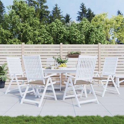vidaXL Garden Chair Cushions 6 pcs Taupe 19.7 in.x19.7 in.x1.2 in. Oxford Fabric