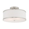 Livex Lighting Park Ridge 2 - Light Semi-Flush Mount in  Brushed Nickel - 3 of 4