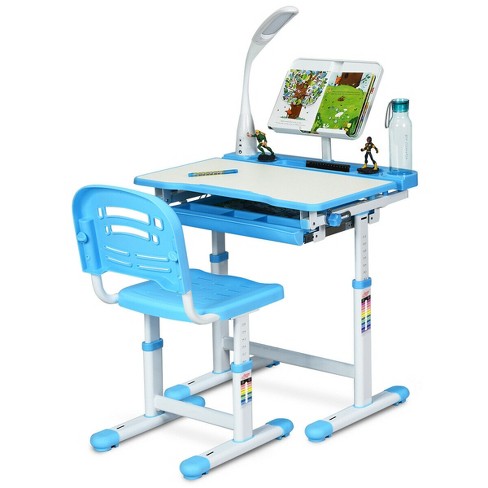 Height Adjustable Kids Study Desk and Chair Set