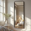 Wooakway 64''x 21'' Modern Rectangle Metal Full Length Mirror Leaning Mirror Bathroom Vanity Mirror Decorative Wall Mirror - 2 of 4