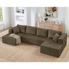 132.48" Modern Minimalist Corduroy U-Shape Modular Sectional Sofa, No Assembly Needed - 2 of 4