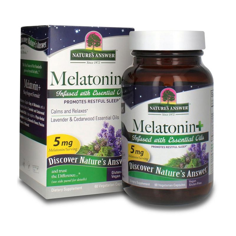 Nature's Answer Melatonin, Sleep Aid Capsules, 60 Count, 1 of 5