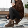 CUSHIONAIRE Women's Rhodes Faux Suede Winter Booties – Fur Boots for Women with Memory Foam, Comfy Boots with Faux Fur,Side Zipper, 2-Inch Wedge Heel - 4 of 4