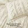 Tufted Boho Comforter Set Bed Set GentleSoft Farmhouse Shabby Chic Embroidery Bedding - 4 of 4