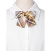 INSPIRE CHIC Women's Plaid Uniform Pre-tied Knot Cute Stylish Colorful Bow Ties - 4 of 4