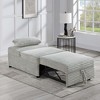 SKRAN Convertible Sleeper Couch Chair, Pull Out Sofa Bed Tufted Plush Seat with Backrest and Pillow for Bedroom, Living Room and Small Space - 2 of 4