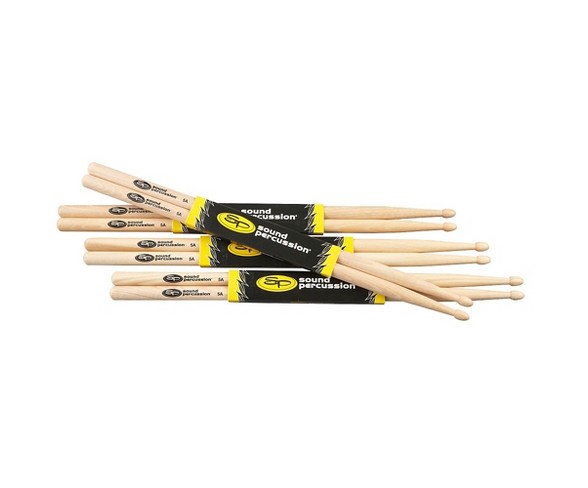 Sound Percussion Labs Hickory Drum Sticks 4-Pack 5A Wood