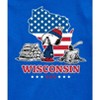 Boys' - Peanuts - Wisconsin American Flag Snoopy Short Sleeve Graphic T-Shirt - 2 of 4