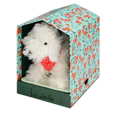 Manhattan Toy Bed & Biscuit Frenchie Plush Puppy Dog & Keepsake Dog House  with Mini-Storybook in Hidden Drawer 