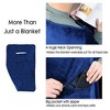 Tirrinia Travel Blanket Airplane Office Pullover 4 in 1 Premium Cozy Fleece Portable  Pullover  Blankets with Built-in Bag, Pocket - 3 of 4