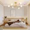 POWLIG Mid Century Modern Chandelier - Flush Mount Sputnik Ceiling Light for Dining Room, Bedroom, Kitchen - 2 of 4