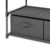 Racxily 4 Shelf Closet Organizer with 2 Bins, Black, Metal Frame, Adult and Child - 4 of 4