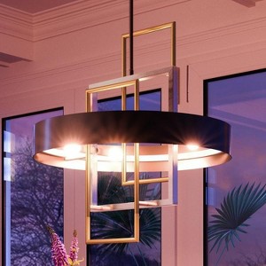 Urban Ambiance Luxury Modern Chandelier,  26" x 24",  Midnight Black Finish, UHP2782 - 1 of 4