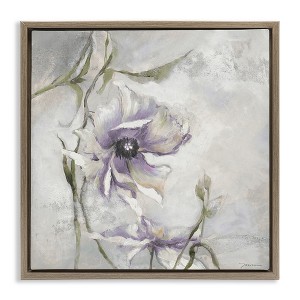 Stupell Industries Grey & Purple Flower, 18" x 18" - 1 of 4