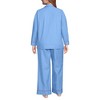 Lands' End Women's Cotton Poplin 2 Piece Pajama Set - Long Sleeve Top and Pants - 2 of 3