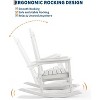 coucheta Poly Lumber Rocking Chair Outdoor Set of 4 with 2 Side Table, HDPE High Back Porch Rocker Chairs - All Weather Resistant Furniture for Patio - 4 of 4