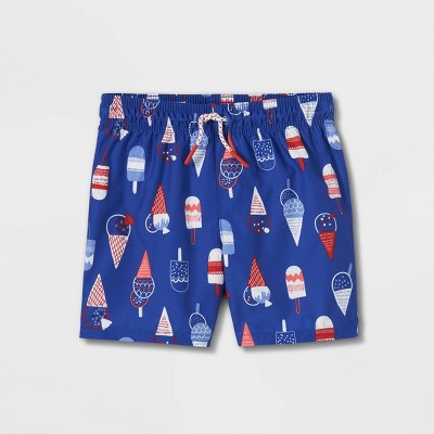 Toddler Boys' Ice Cream Cone Print Swim Trunks - Cat & Jack™ Blue