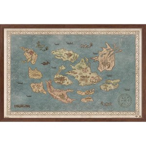 Trends International How To Train Your Dragon (2025) - Map Framed Wall Poster Prints - 1 of 4