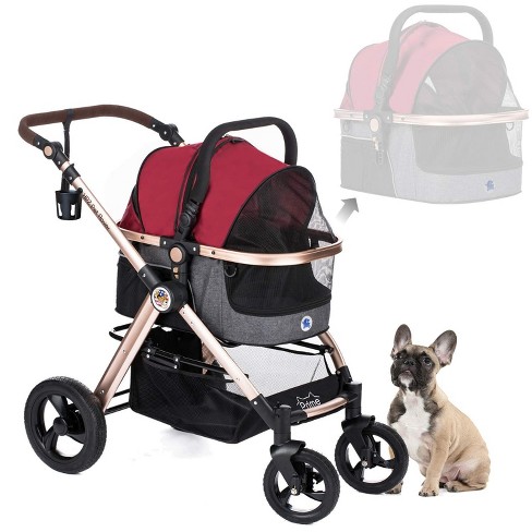 Source luxury folding pet stroller for dog outdoor dog strollers pet  carrier trolley small dogs pet stroller for sale on m.