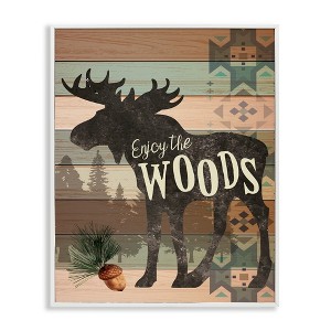 Stupell Industries Enjoy The Woods Patterned Moose, 16" x 20" - 1 of 4