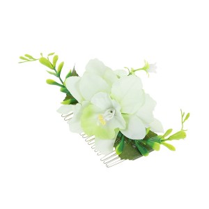 Unique Bargains Women's Styling Simulated Flowers Hair Clip Comb 1 Pc - 1 of 4