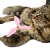 Unique Bargains Cat Feather Plaything Cat Wand Replacement Feathers Compact Hair Pink 3 Pcs - 4 of 4