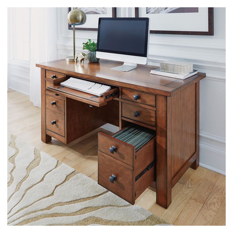 Tahoe Executive Pedestal Desk - Aged Maple - Home Styles, 4 of 26