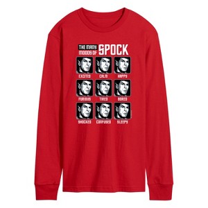 Men's - Star Trek - Spock Moods Long Sleeve Graphic T-Shirt - 1 of 3