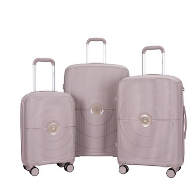 TUYOHW Expandable Hardshell Suitcase Double Spinner Wheels PP Luggage Sets Lightweight Durable Suitcase with TSA Lock,3-Piece Set