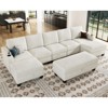 Belffin Oversized U-Shaped Chenille Sectional - 8-Seater Modular with Storage & Convertible Design - 2 of 4
