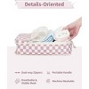 Narwey Personalized Initial Makeup Bag with Set Checkered Compression Packing Cubes - 2 of 4