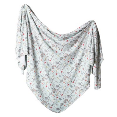 Image of Copper Pearl Knit Swaddle Blanket - Trout