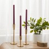 4pk Ribbed Taper Candle Set Purple - Threshold™ - 2 of 3