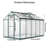 Heavy Duty Greenhouse for Outdoors with Doors and Adjustable Roof Vent Windows, Walk-in Large Sunhouse for Backyard Gardening - 2 of 4