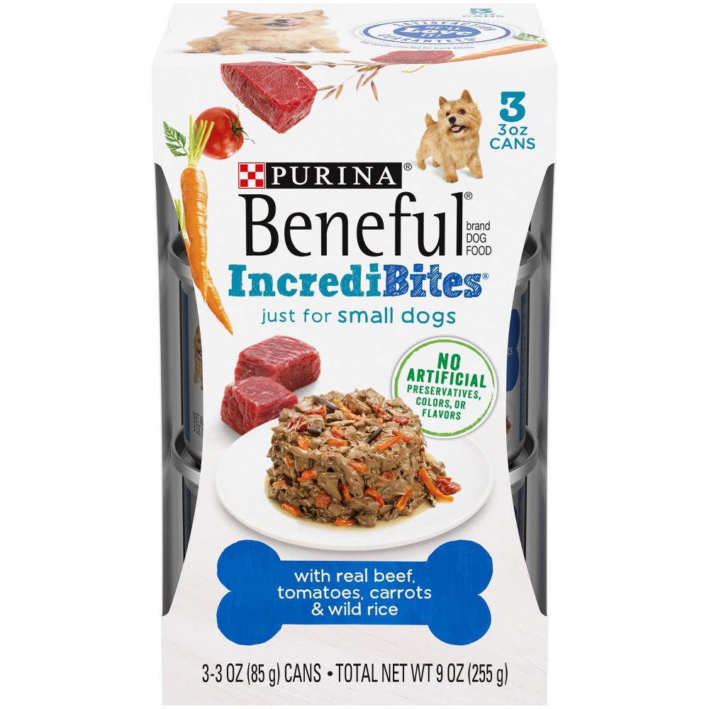 Photos - Dog Food Purina Beneful IncrediBites Small Dogs Wet  with Real Beef, Tomato