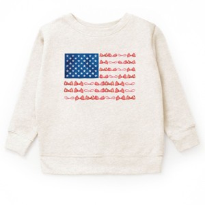 The Juniper Shop American Bow Flag Coquette Youth Sweatshirt - 1 of 4