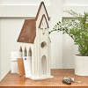 Gallerie II 17.9" Rustic White Church Chapel w/ Brown Roof Easter & Christmas Card Iron Mail Holder - 4 of 4