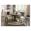 HOMES: Inside + Out Set of 2 Jellison Transitional Fabric Dining Chair Light Oak: Upholstered, Nailhead Trim, Wood Legs - 3 of 3