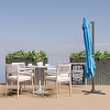 10FT Cantilever Patio Umbrella,360 Degree Rotation,Aluminum Frame Hanging Market Umbrella with Cross Base, Stable for Backyard, Garden, Porch - 2 of 4