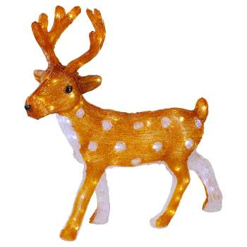 Northlight Lighted Commercial Grade Acrylic Mini Reindeer Outdoor Christmas Decoration - 24" - Warm White LED Lights