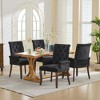 KTMBDW Tufted Upholstered Dining Chairs, Curved Solid Wood Legs with Padded Seat - 4 of 4