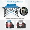 Tangkula Folding Camping Cot for Adults Heavy-duty Sleeping Cot w/3-In-1 Pocket Carry Bag Portable Tent Cot for Travel Blue - 4 of 4