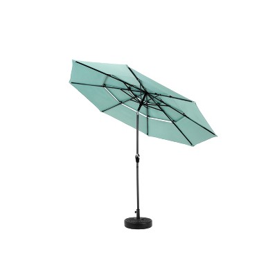 Cesicia Aluminium 10ft 3 Tier Auto-tilt Umbrella ,Outdoor Patio Umbrella (Base Not Included)