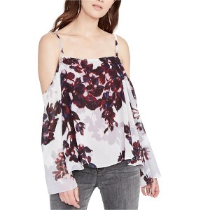 Rachel Roy Womens Cold Shoulder Floral Knit Blouse - 1 of 1
