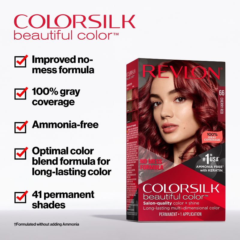 Revlon Colorsilk Beautiful Color Permanent Hair Color Long-Lasting High-Definition with 100% Gray Coverage - 4.4 fl oz, 4 of 17